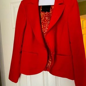 Cute red accent blazer
